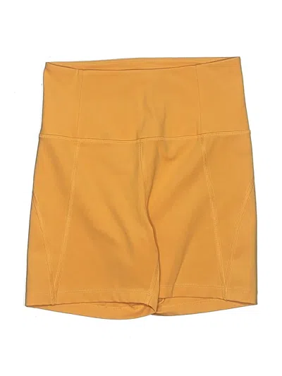 Pre-owned Girlfriend Collective Athletic Shorts In Yellow