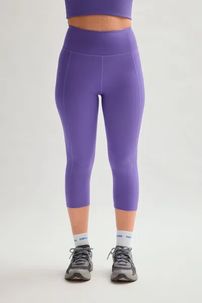 Girlfriend Collective Aurora Compressive High-rise Capri In Purple