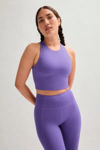 Girlfriend Collective Aurora Dylan Tank Bra In Blue