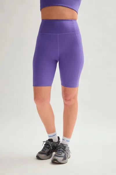 Girlfriend Collective Aurora High-rise Bike Short In Purple