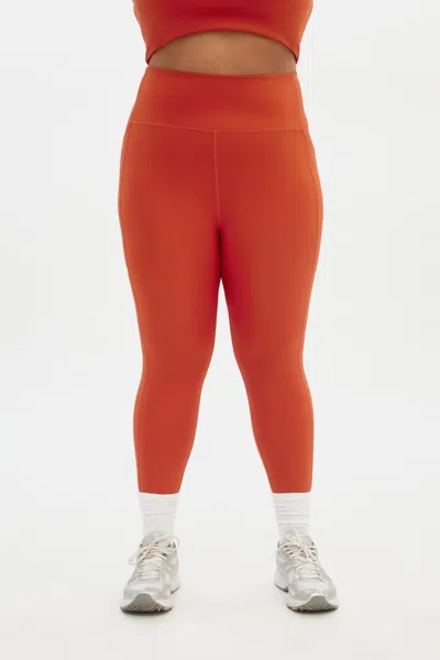 Girlfriend Collective Azalea Compressive Pocket Legging In Orange