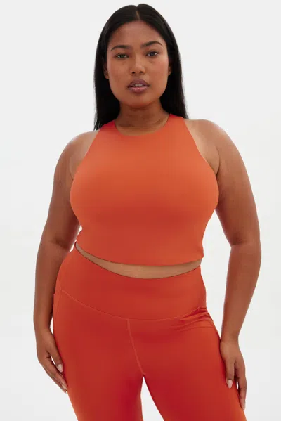 Girlfriend Collective Azalea Dylan Tank Bra In Red