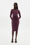 Girlfriend Collective Berry Andi Ruched Midi Dress