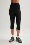 Girlfriend Collective Black Compressive High-rise Capri