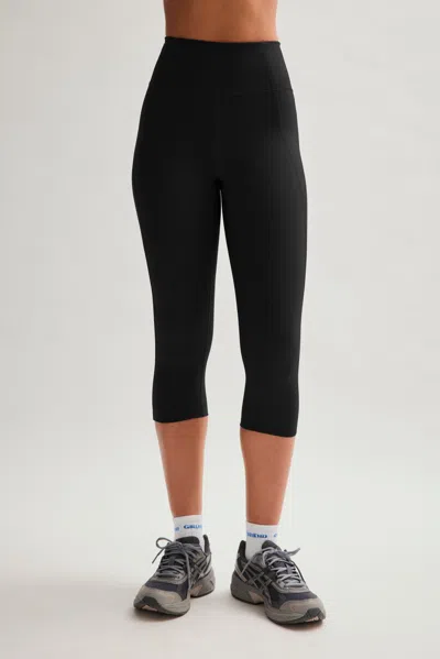 Girlfriend Collective Black Compressive High-rise Capri