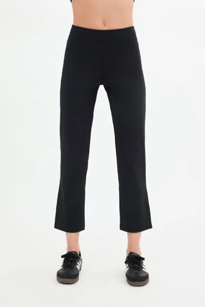 Girlfriend Collective Black Compressive Kick Flare Trouser In Gray