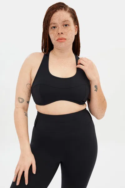 Girlfriend Collective Black Connie Curved Bra