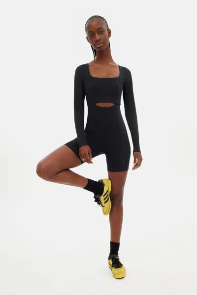 Girlfriend Collective Black Kelsey Seamed Unitard