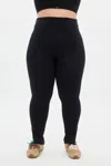 Girlfriend Collective Black Luxe Zipper Legging