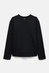 Girlfriend Collective Black Reset Relaxed Fit Long Sleeve Tee