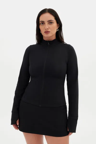 Girlfriend Collective Black Parker Seamed Jacket