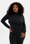 Girlfriend Collective Black Taylor Gathered Top