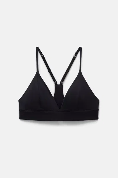 Girlfriend Collective Black Triangle Bralette In Multi