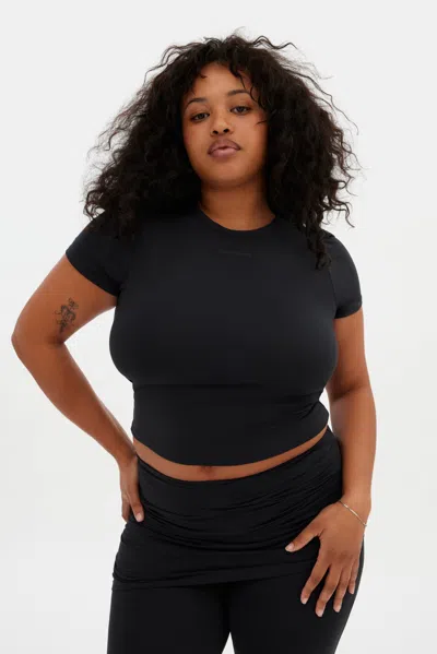 Girlfriend Collective Black Trish Open Back Tee