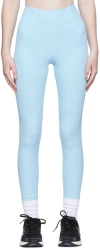 Girlfriend Collective Blue Rib High-rise Leggings In Bluebell