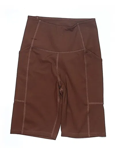 Pre-owned Girlfriend Collective Board Shorts In Brown