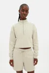Girlfriend Collective Bone Vega Half-zip Sweatshirt