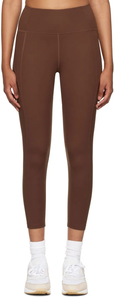Girlfriend Collective Brown Compressive Leggings In Earth
