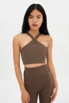 Girlfriend Collective Café Becca X Neck Bra