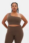 Girlfriend Collective Café Bianca One Shoulder Bra