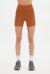Girlfriend Collective Caramel Compressive Pocket Run Short