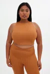 Girlfriend Collective Caramel Dylan Tank Bra