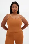 Girlfriend Collective Caramel Gemma Scoop Tank