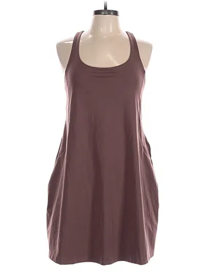 Pre-owned Girlfriend Collective Casual Dress In Brown