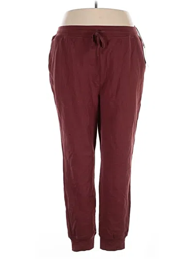 Girlfriend Collective Casual Pants In Burgundy