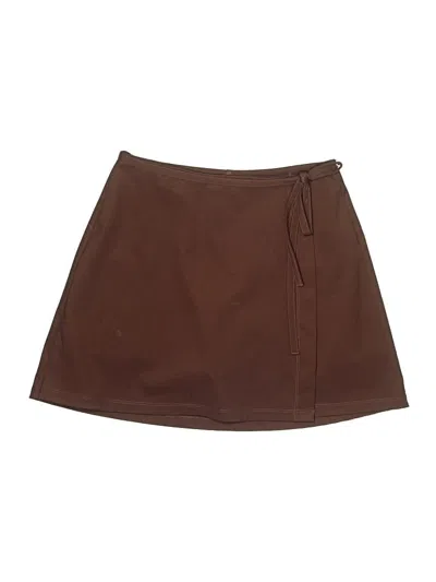 Pre-owned Girlfriend Collective Casual Skirt In Brown