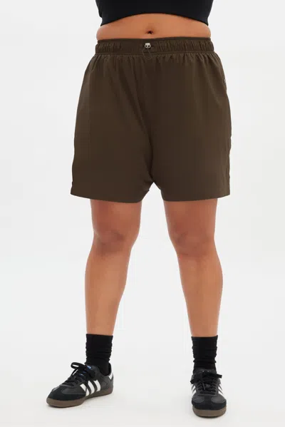 Girlfriend Collective Chestnut Alek Long Short In Brown