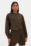 Girlfriend Collective Chestnut Heidi Cropped Jacket