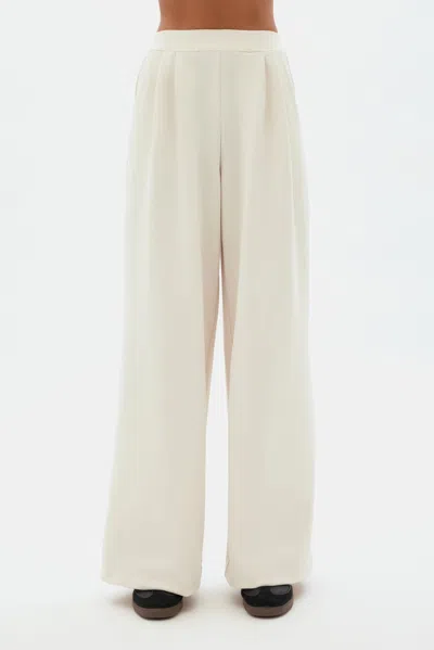 Girlfriend Collective Cloud Luxe Wide Leg Pant In White