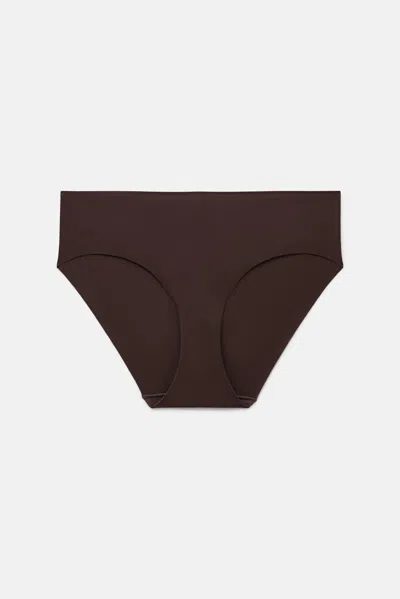 Girlfriend Collective Clove Sport Brief In Brown