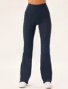 Girlfriend Collective Midnight Compressive Flare Legging In Blue
