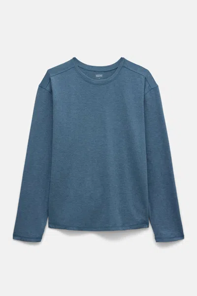 Girlfriend Collective Dolphin Reset Relaxed Fit Long Sleeve Tee In Blue