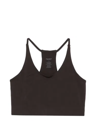 Girlfriend Collective Float Cleo Halter Sports Bra In Brown