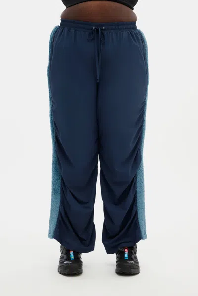 Girlfriend Collective Galaxy Flextrack Ruched Pant In Blue