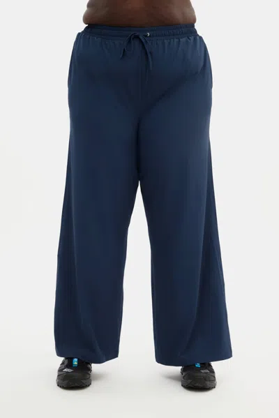 Girlfriend Collective Galaxy Flextrack Wide Leg Pant In Blue