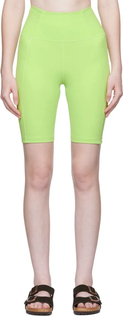 Girlfriend Collective High Rise Stretch Tech Running Shorts In Key Lime
