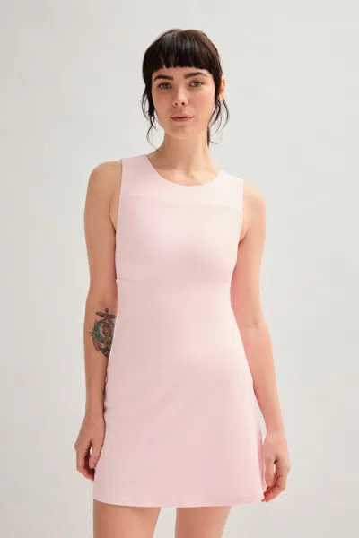 Girlfriend Collective Gumdrop Lucia Sleeveless Mini Dress In Pink
