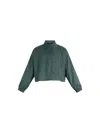 Girlfriend Collective Huddle Half-zip Windbreaker Jacket In Moss