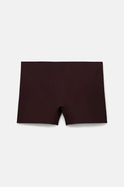 Girlfriend Collective Java Boy Short In Burgundy