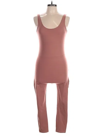 Pre-owned Girlfriend Collective Jumpsuit In Brown