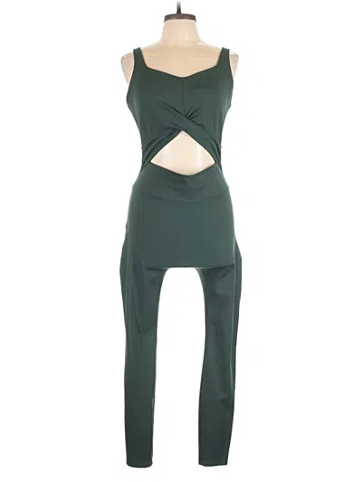 Pre-owned Girlfriend Collective Jumpsuit In Green