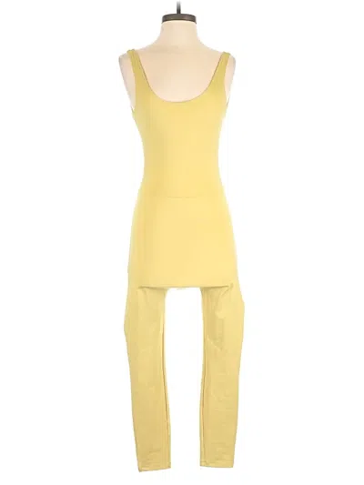 Pre-owned Girlfriend Collective Jumpsuit In Yellow