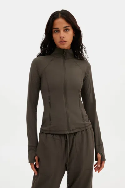 Girlfriend Collective Kalamata Estrella Fitted Jacket In Green