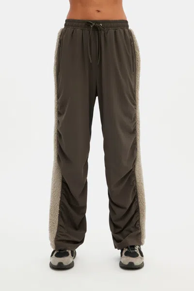 Girlfriend Collective Kalamata Flextrack Ruched Pant In Brown