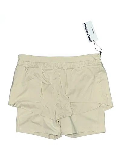 Girlfriend Collective Khaki Shorts In Tan