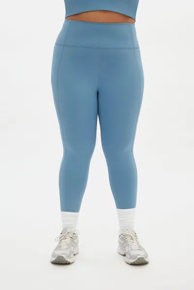 Girlfriend Collective Lake Compressive High-rise Legging In Blue